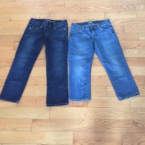 2 pairs of Capri jeans both size 2